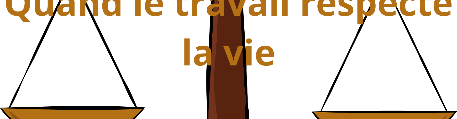 Une balance qui est en équilibre qui représente la vie vie privée et professionnelle