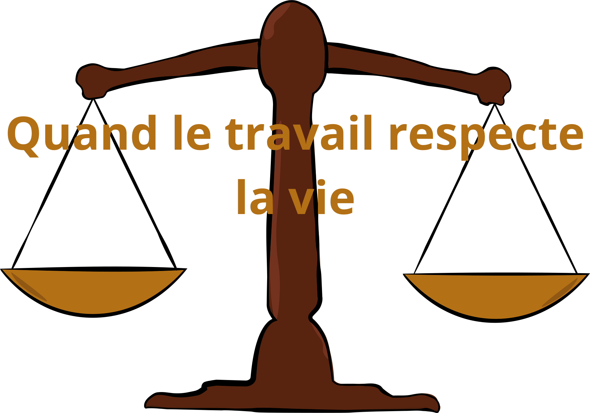 Une balance qui est en équilibre qui représente la vie vie privée et professionnelle